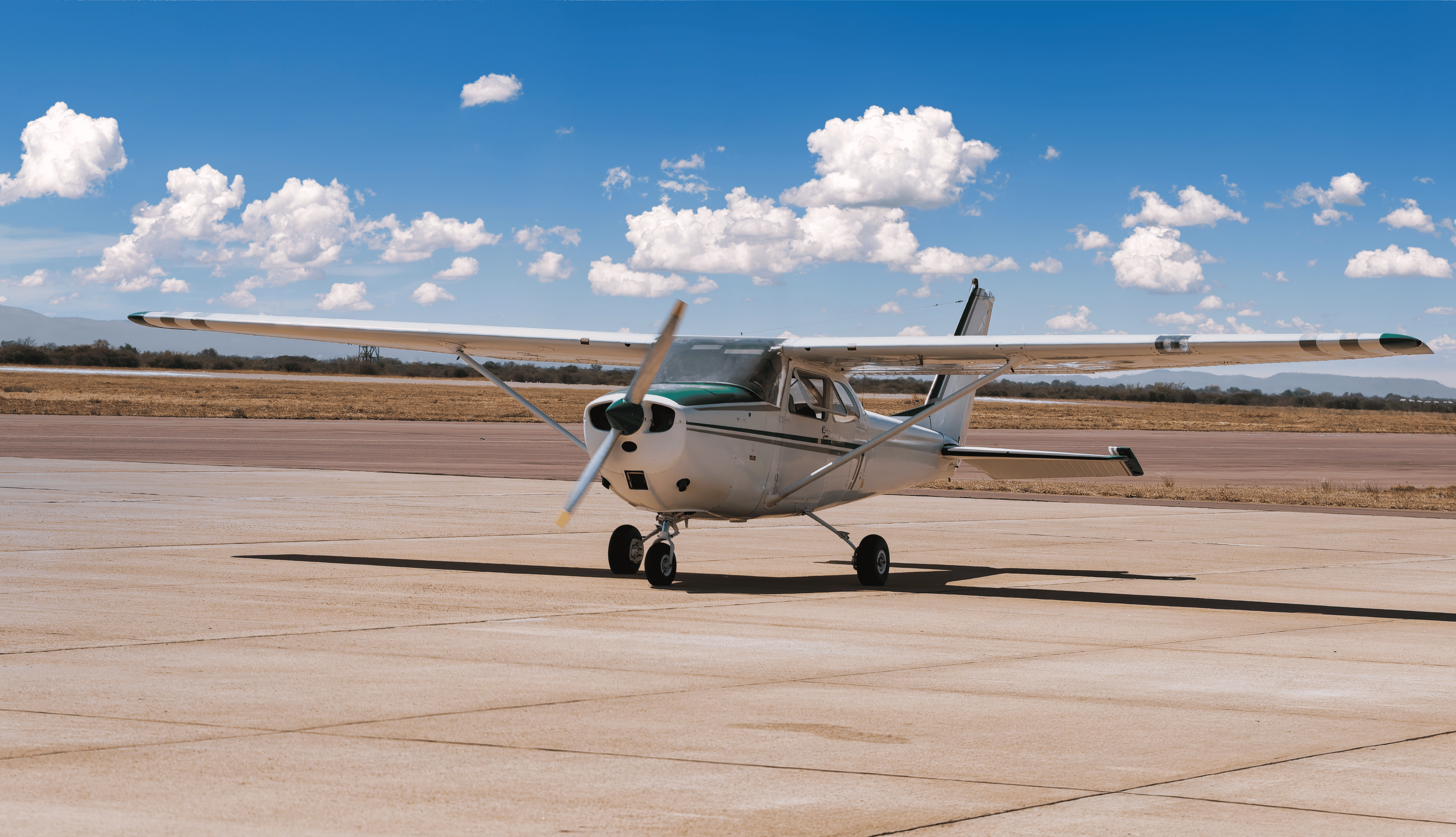small plane standing still
